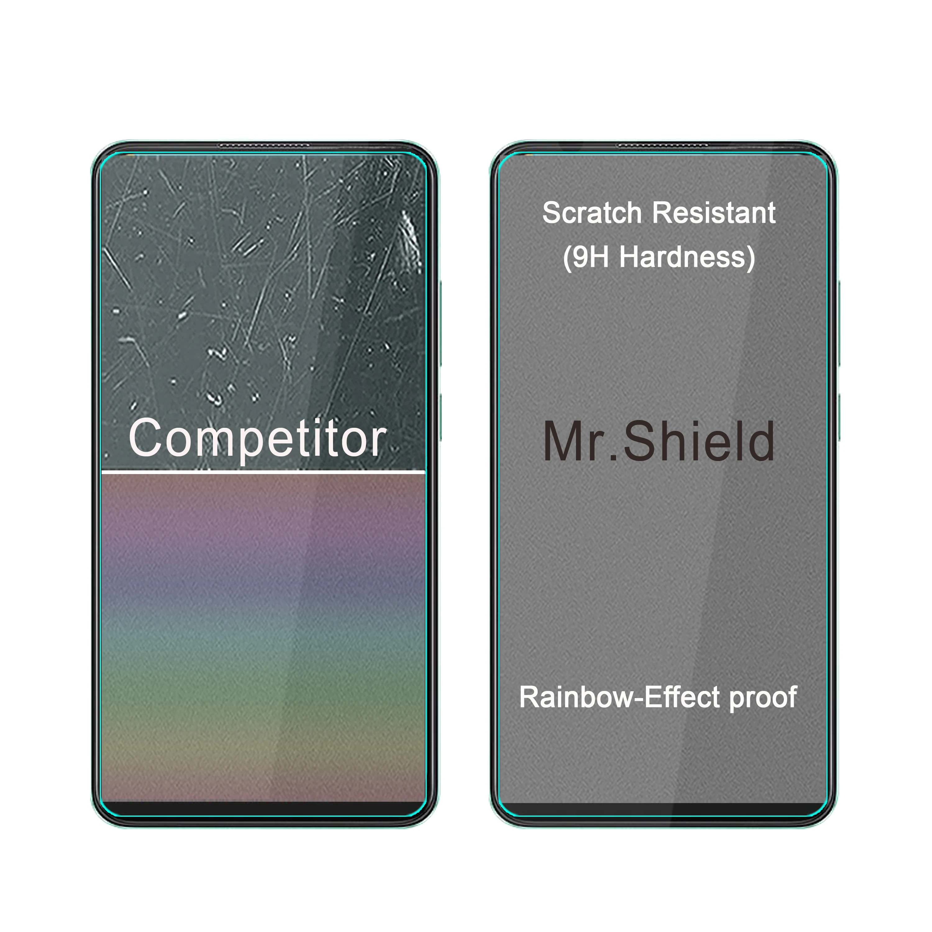 Mr.Shield [3 упаковки] Защитная пленка для экрана Oppo A78 4G [Закаленное стекло] [Японское стекло твердостью 9H] Защитная пленка для экрана 1