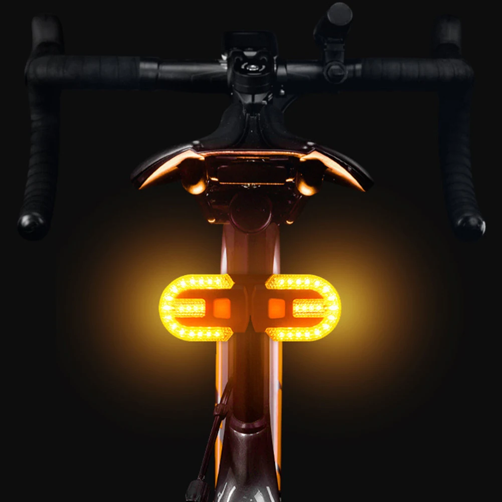 Водонепроницаемый Велосипедный Задний Фонарь USB Зарядка Велосипедная Сигнальная Лампа Светодиодный Сигнал Поворота Портативное Оборудование для Верховой Езды на Ночь велоаксессуары 4