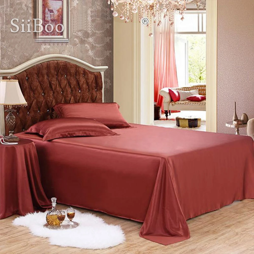Американский стиль роскошный винно-красный серый 22 мм комплект постельных принадлежностей из натурального шелка, набор пододеяльников для пуховых одеял, комплект ropa jogo de cama, 4 шт./компл. queen king SP1373 1
