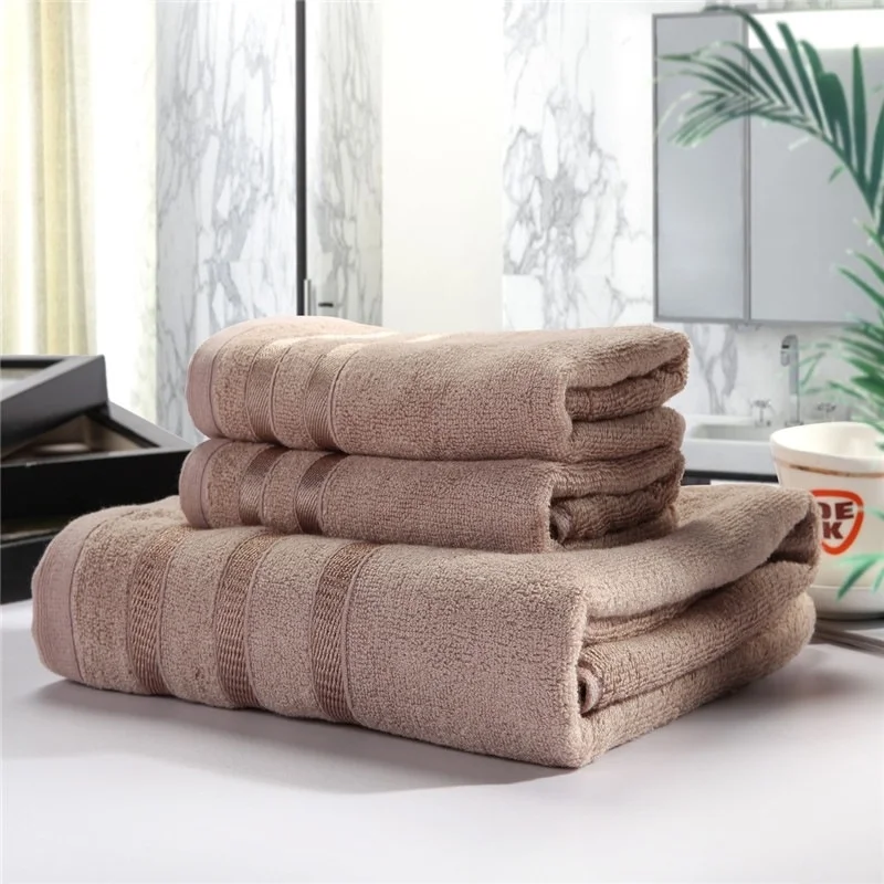 Банное полотенце из бамбукового волокна с чернилами, комплект из трех предметов 3