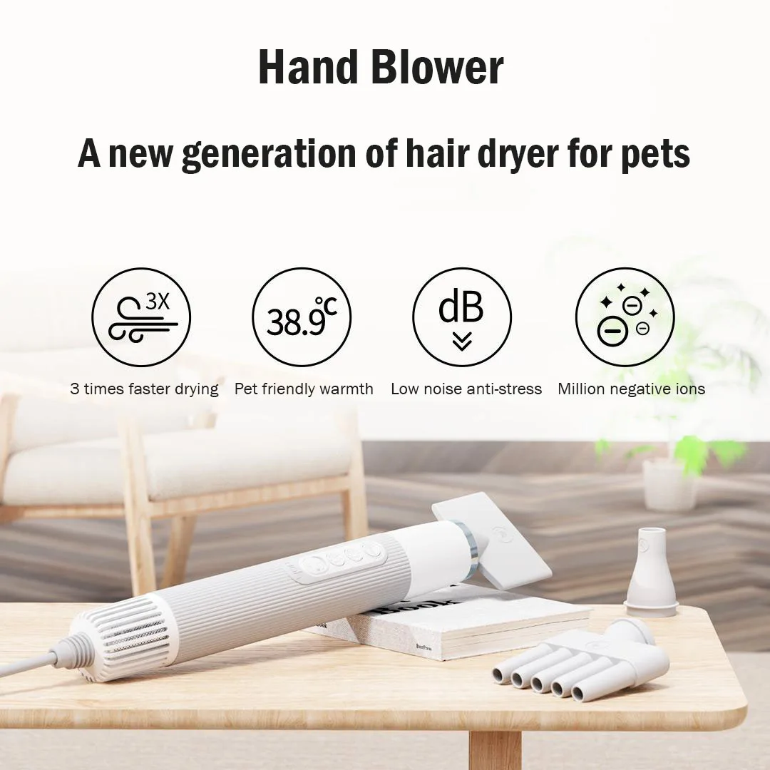 Xiaomi Youpin Воздуходувка для воды для домашних животных NTC Интеллектуальный контроль температуры Защита от отрицательных ионов Быстрый Фен для волос 1