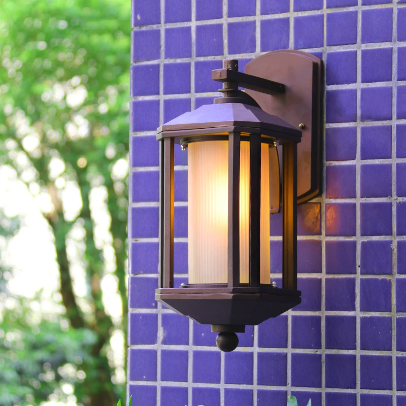 Уличный настенный светильник в европейском стиле, водонепроницаемый и антикоррозийный алюминиевый материал, лампа для внутреннего двора виллы, ландшафтное освещение 3