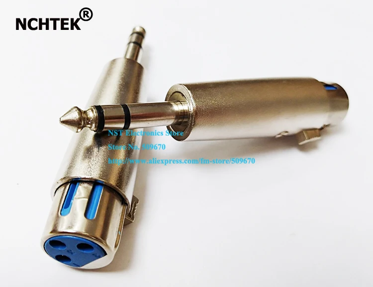 NCHTEK Микрофон XLR с 3-контактным гнездом для 6,35 мм Стерео Штекерный разъем Адаптера/1 шт. 0