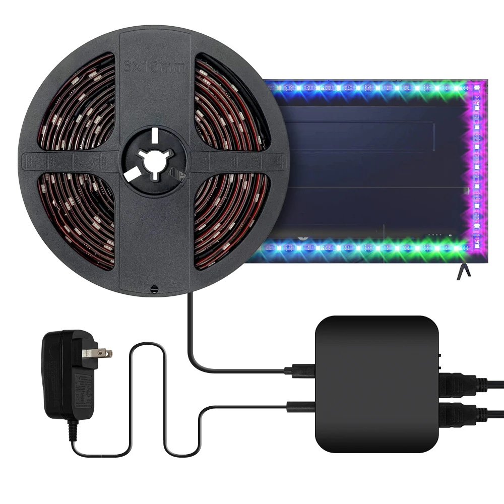 AVATTO Tuya WiFi Smart Ambient TV Светодиодная Подсветка Для Настольных ПК/Фоновое освещение музыкального экрана Работает Для Alexa Google Home 5