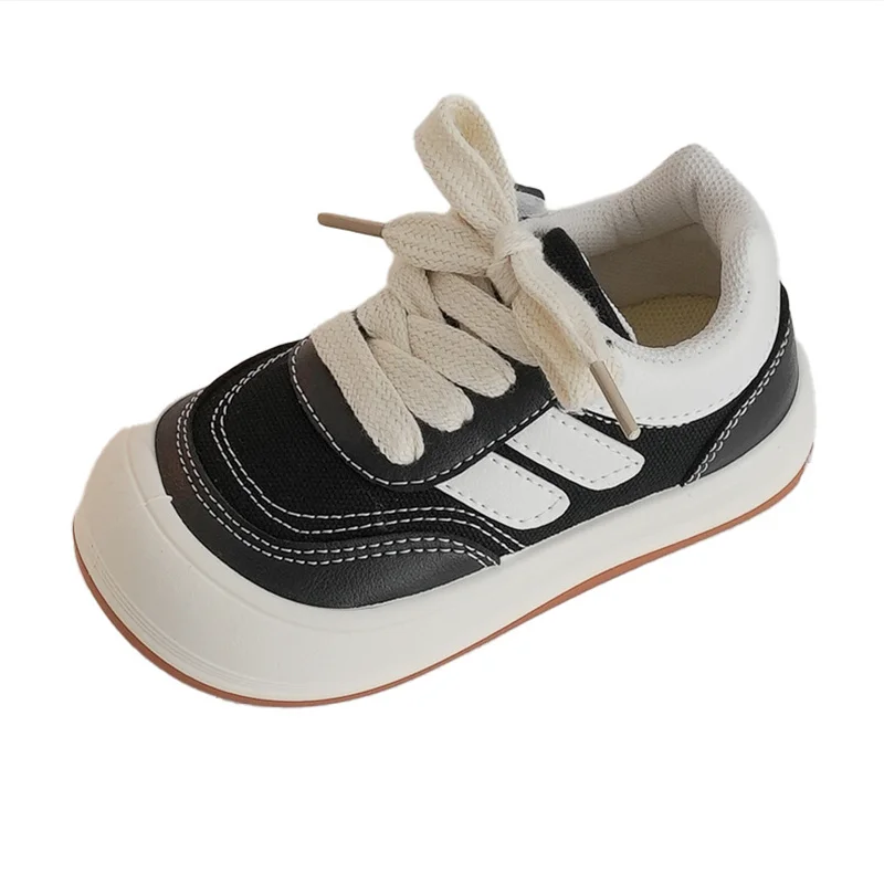Детская парусиновая обувь для девочек, защита носка, лоскутная парусиновая обувь с низким берцем, повседневная обувь с мягкой нескользящей подошвой в стиле Ретро для мальчиков, Размер 22-31 4
