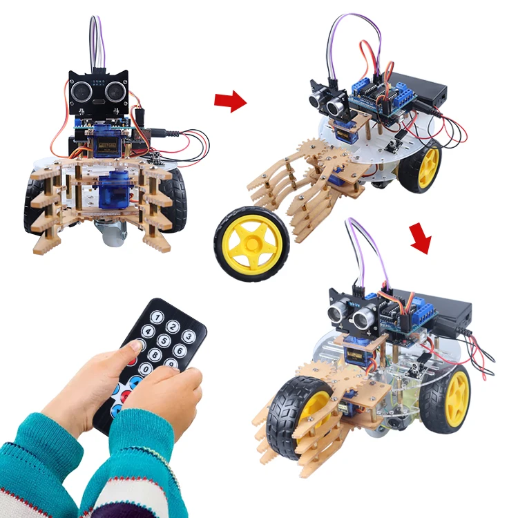 DIY RC Умный робот Автомобиль Программирующая рука Комплект робота Механический Коготь Манипулятор Комплект робототехники для школьников 2