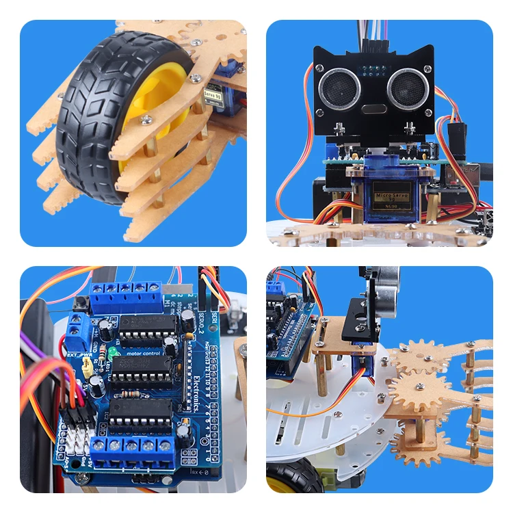 DIY RC Умный робот Автомобиль Программирующая рука Комплект робота Механический Коготь Манипулятор Комплект робототехники для школьников 3