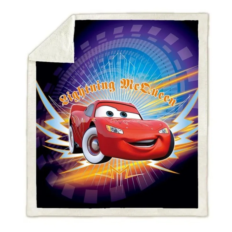Домашний текстиль Disney Cars Lightning MC Queen 95 с рисунком автомобиля, Комфортное Мягкое плюшевое одеяло, Детское Постельное белье для дивана, прекрасный подарок 2