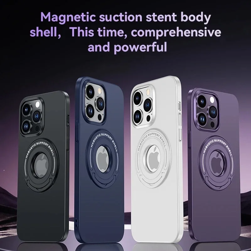Беспроводной Магнитный чехол для телефона iPhone 14 Pro Max 12 13 14 Plus, чехол-держатель с кольцом, Противоударный чехол 2
