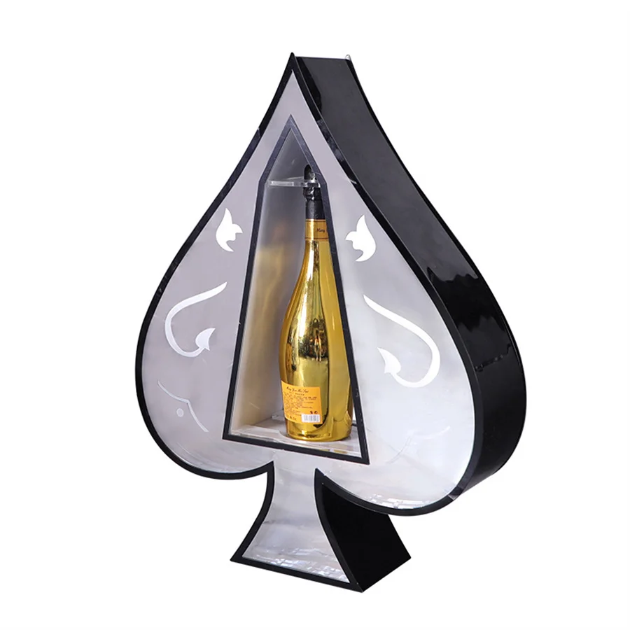 3D Бесконечный зеркальный туннель, Светодиодная подставка для бутылок, Акриловый Глорификатор для шампанского, Вина, Глорификатор для бутылок со светодиодной подсветкой 5