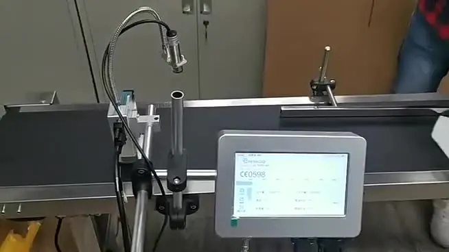 Струйный принтер с высотой текста TIJ онлайн, работающие принтеры, сенсорный экран с конвейером 1