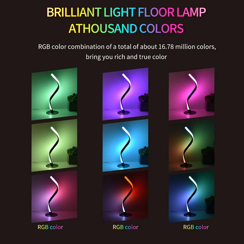 Современная настольная лампа RGB LED smart light, красочная креативная прикроватная лампа с регулируемой яркостью для спальни, декор отеля, атмосфера Tiktok, ночная подсветка 1